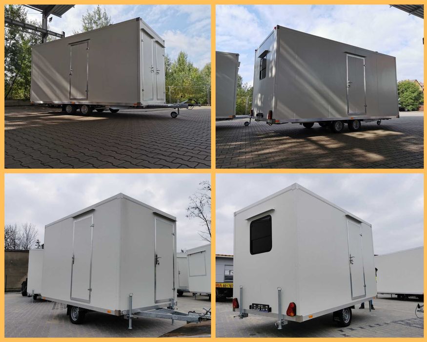 NOWA Przyczepa - kontener - socjalna / sanitarna DMC 750 kg