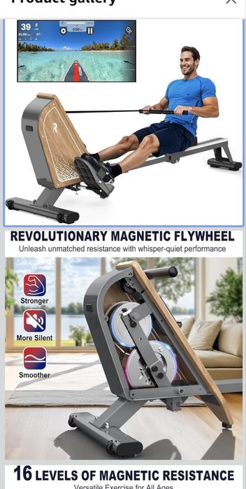 Bicicleta estatica e maquina de remo Novo e montado