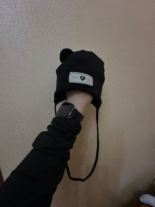 Дитяча шапка для новонароджених малюків демі шапочка з вушками