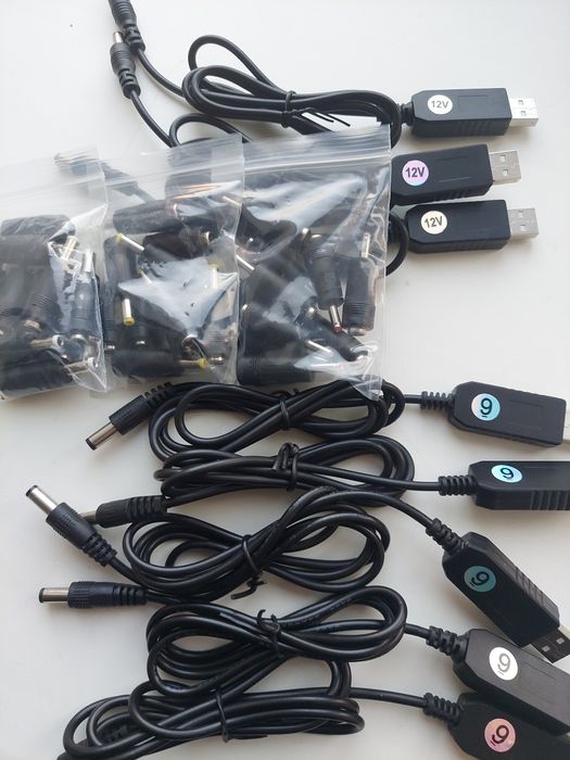 Кабель для роутера DC5.5х2.5 питания с 5V - в9V в 12V Штекер-Перехідни