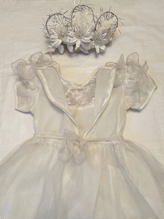 Дитяча святкова сукня з короною, нарядне плаття на новий рік/випускний