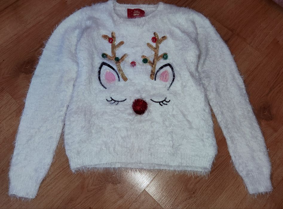 Новорічний светр травка з герляндою