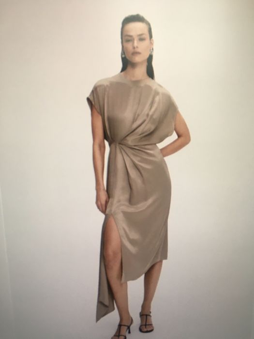 Mango satynowa sukienka S/M-wesele,komunia