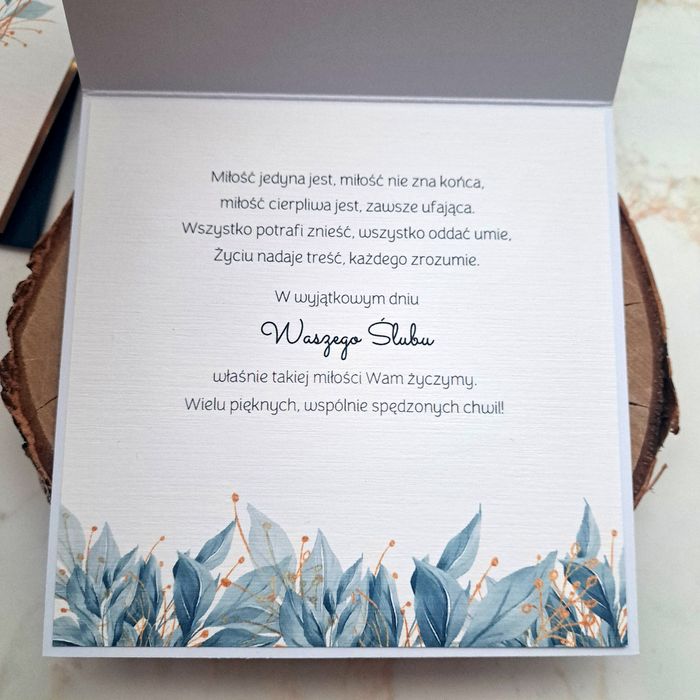 Personalizowana kartka ślubna, elegancka