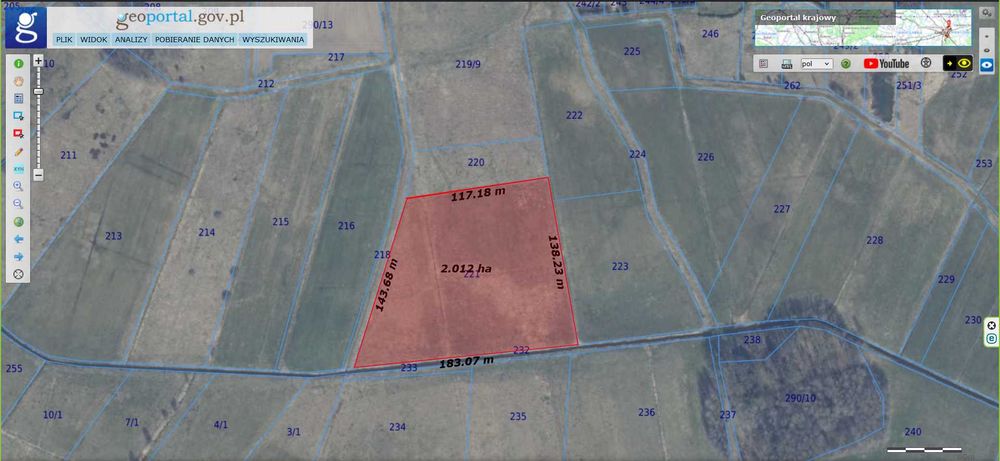 Sprzedam łąkę 2 hektary