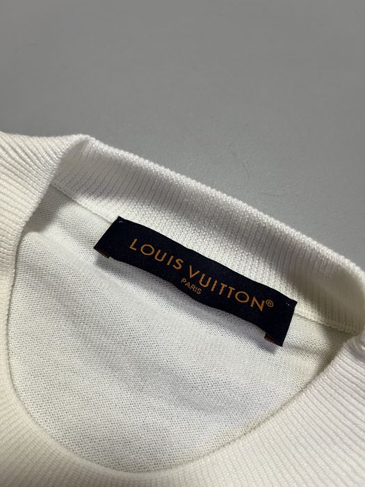 Свитшот Louis Vuitton White Knit Sweater Size L
