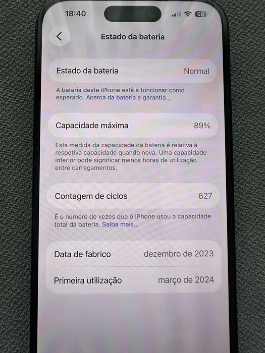 iPhone 15 pro 128Gb Como Novo