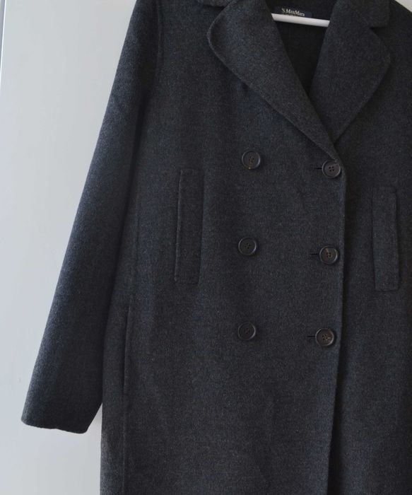 MAX MARA пальто ангора кролик шерсть Оригинал серое новое