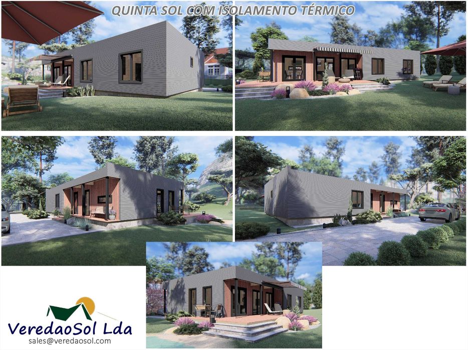 Casa madeira pre fabricada KIT QUINTA SOL T4 139m² - CE A+/A++