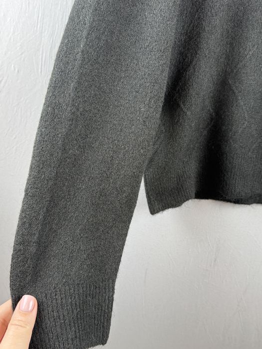 sweter czarny puszysty oversize klasyczny miękki XL