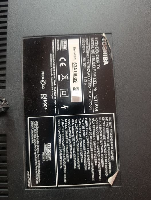 Telewizor Toshiba 40 tl 838