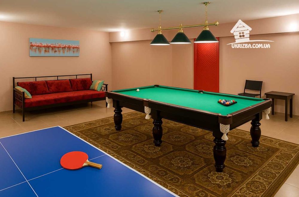 Київ. Будинок 300кв.Більярд, теніс, 5 спалень,бомбосховище. До 25 осіб