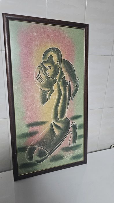 Quadro pintura original africano