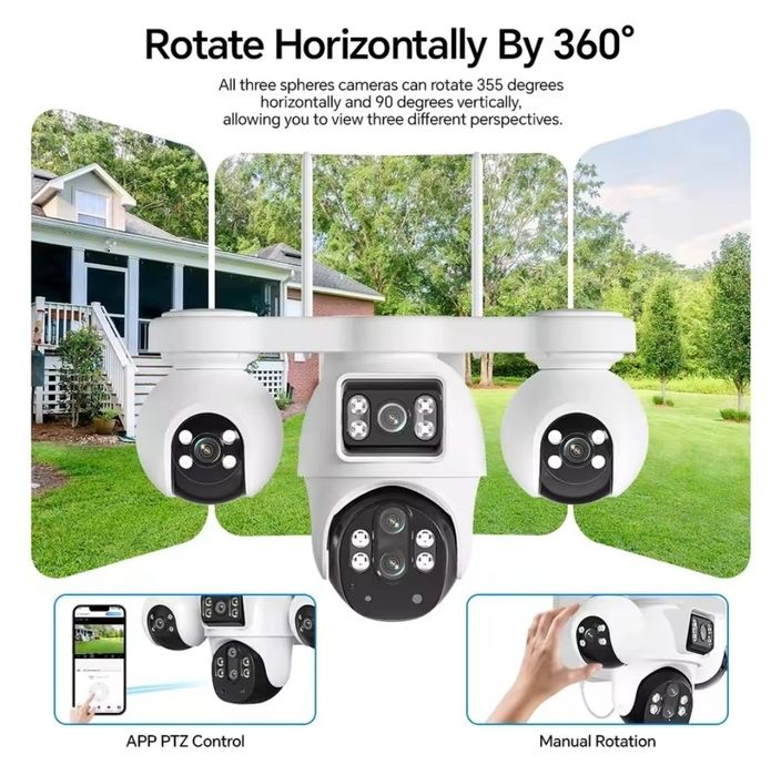 Camara Solar 4G 8K 4 Camaras PTZ
