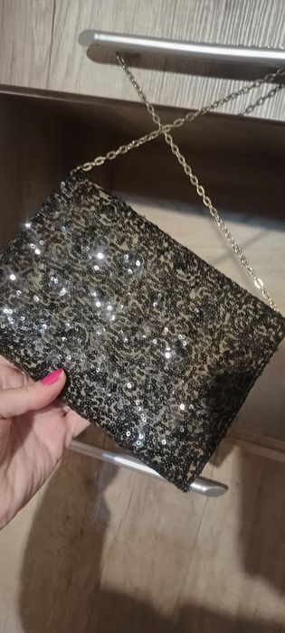 SOLAR mała cekinowa torebka damska