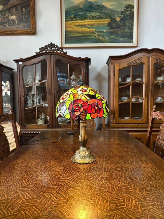 Настільна лампа в стилі Тіффані вітраж настольный торшер 7812