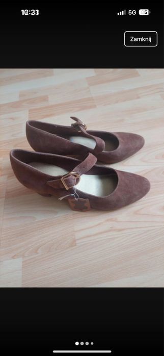 Buty na obcasie nowe z metką w kolorze czekolady
