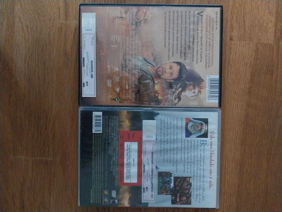 Pack original "Gladiador e Braveheart"