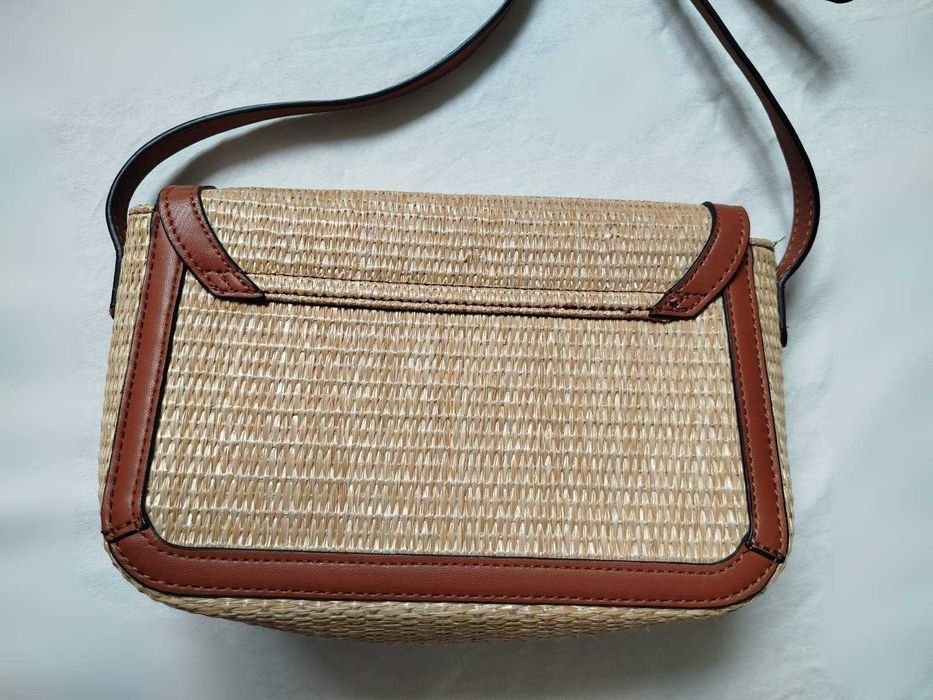 модна сумочка імітація соломки жіноча сумка через плече