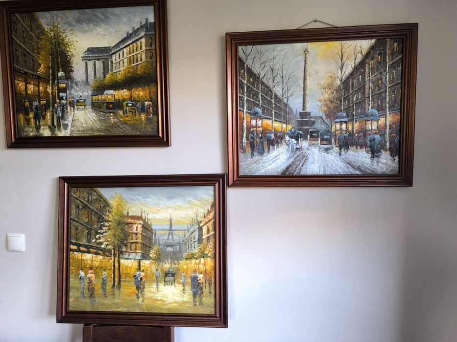 Widoki Paryża 3 obrazy