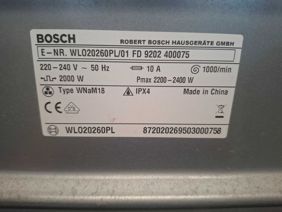 Części pralki Bosch