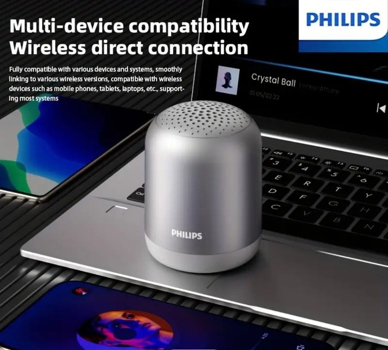 Портативная hi-fi блютуз-колонка PHILIPS TAS 1110