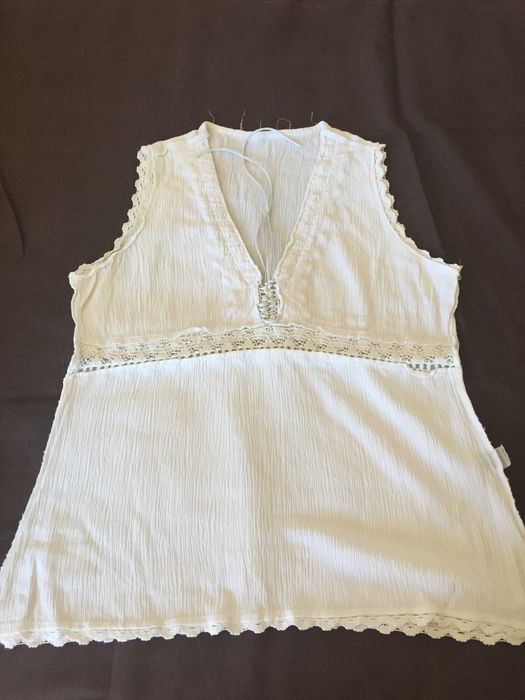 top branco tamanho m