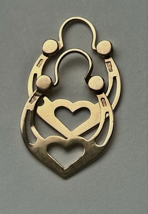 Золоті сережки радянські.Сударушка.Золотые серьги СССР.