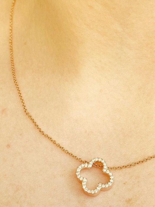 Позолочений Ланцюжок Конюшина (Різні Моделі), Клевер. Позолота. Колье