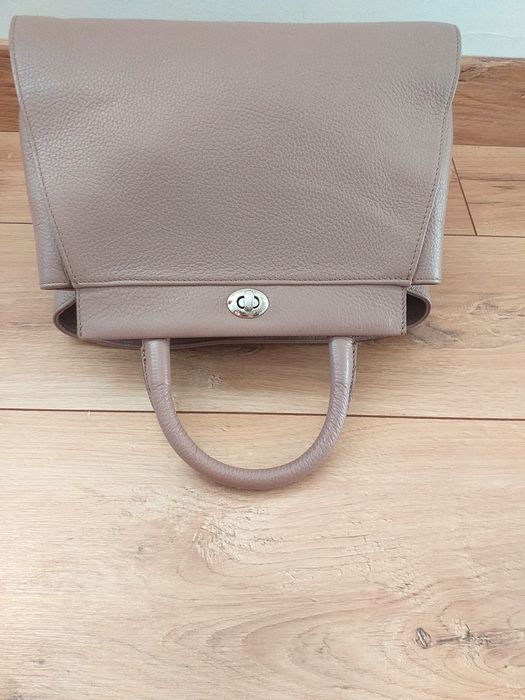 DAVIDE ALBERTARIO oryginalna skóra naturalna skórzana torebka kuferek crossbody + do ręki
