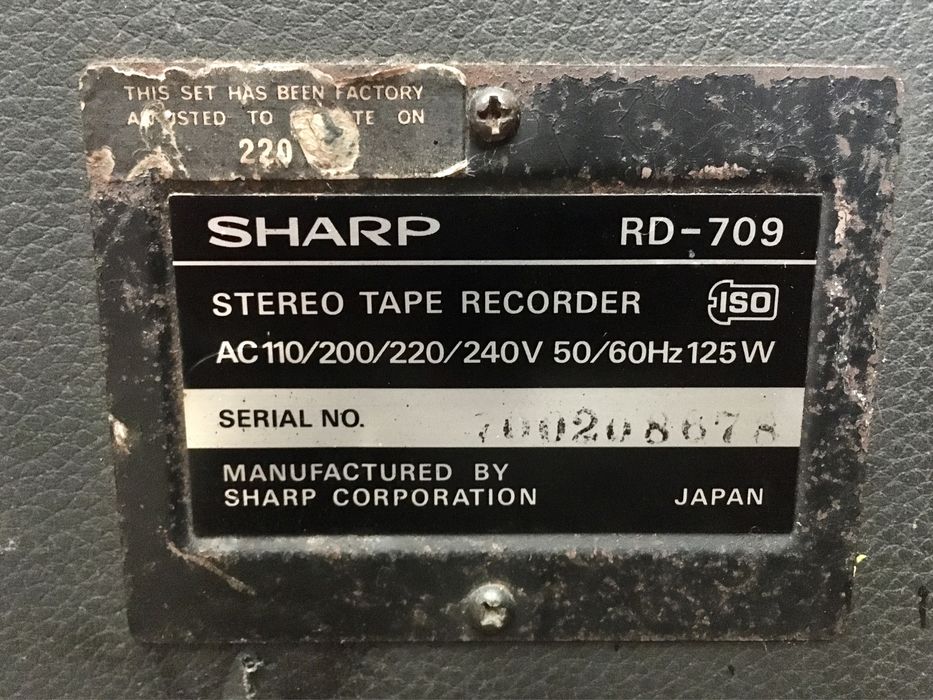 Sharp RD-709 Tape Recorder64297475739265121