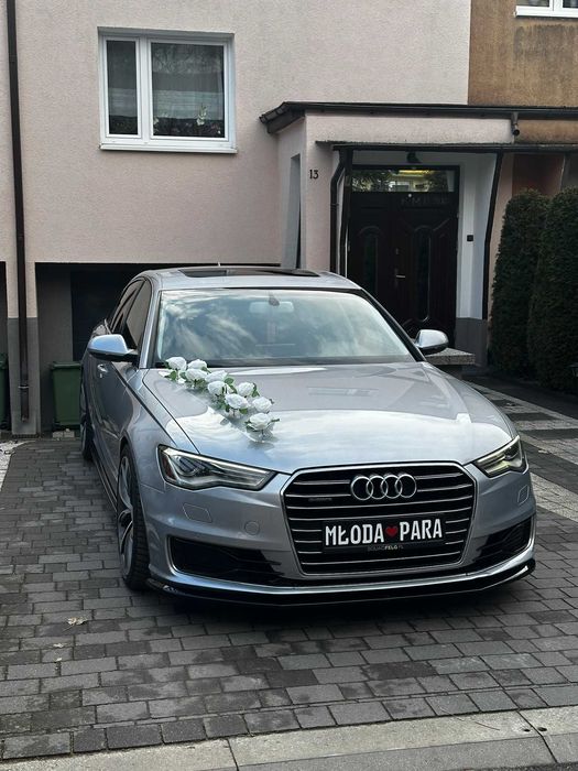 Auto do ślubu, imprezy okolicznościowe, piękna limuzyna Audi A6 S6 C7