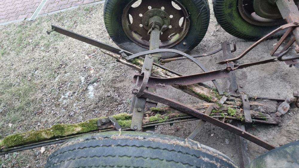 Osie i Koła 20 cali 8.25 do przyczepy, wozu z hamulcem. Szerokość 1,5m