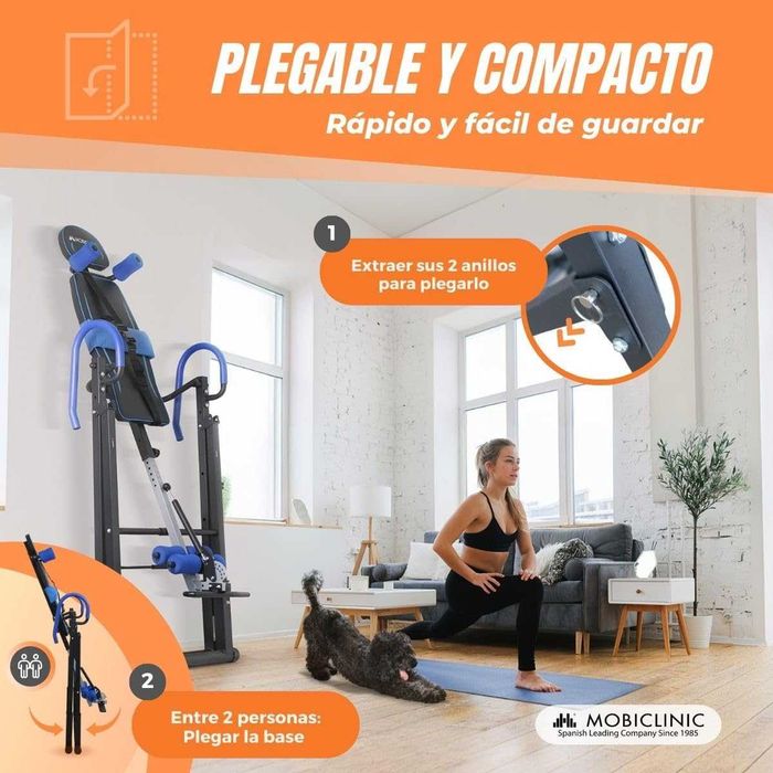 Inversion table, Foldable, 180° tilt, Up to 120 kg