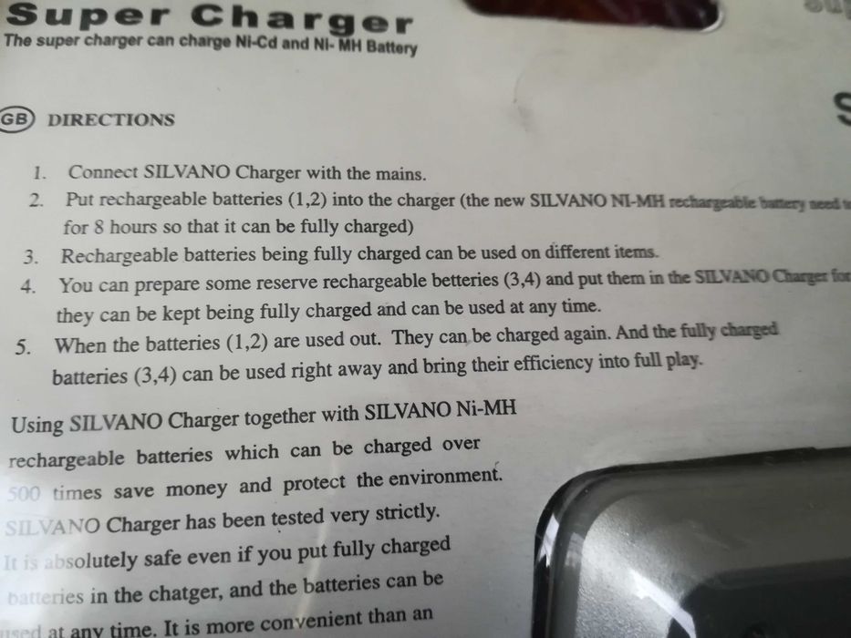 Super carregador de pilhas AA , a estrear