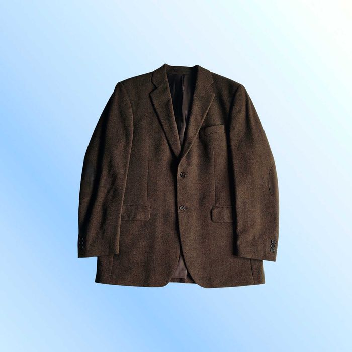 Blazer Clássico THROTTLEMAN Castanho (Lã) C/ Cotoveleiras - 54 (XL)