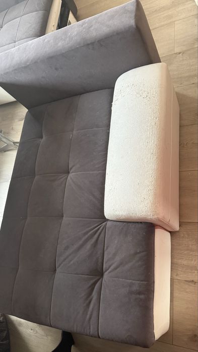 Kanapa narożnik elka „ L „ do wyprania łóżko szare