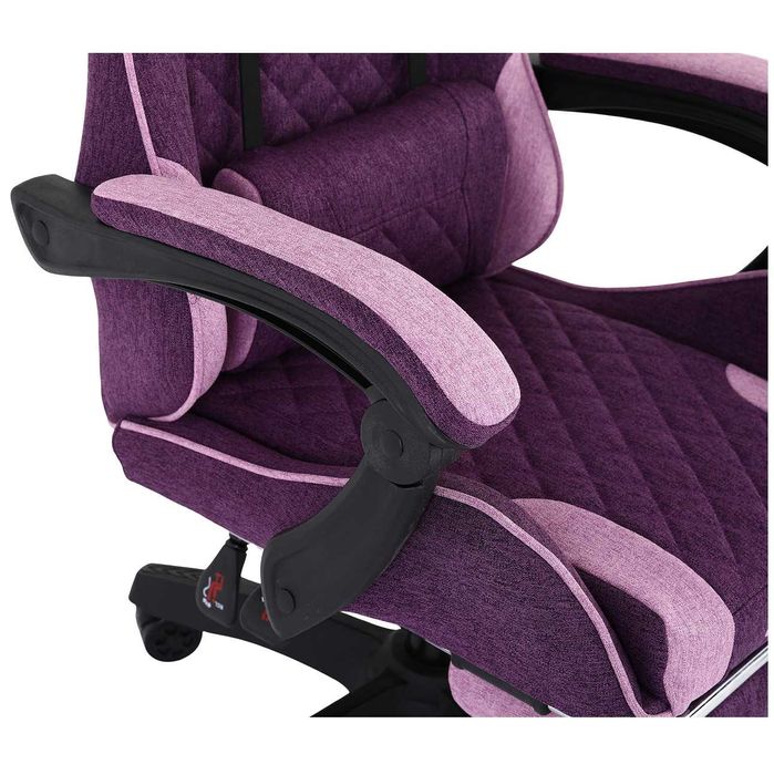 Fotel Gamingowy z podnóżkiem INFINI Core Purple