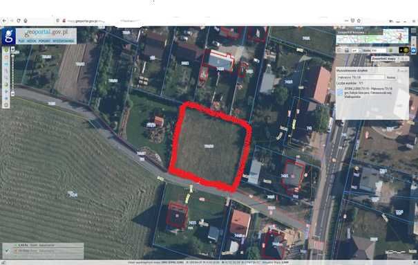 działka budowlana Mąkoszyce 1.481 m2