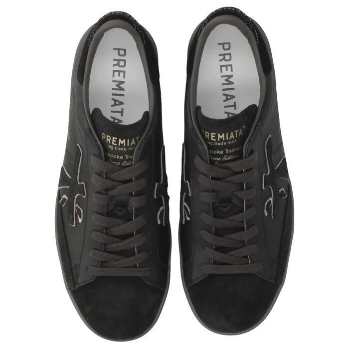 Sneakersy męskie Premiata Steven 8484 - skórzane - czarne, 41