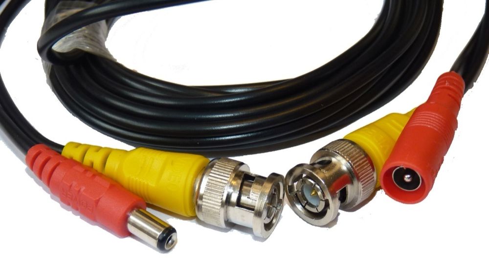 KABEL do kamer MONITORING video BNC zasilanie_5m