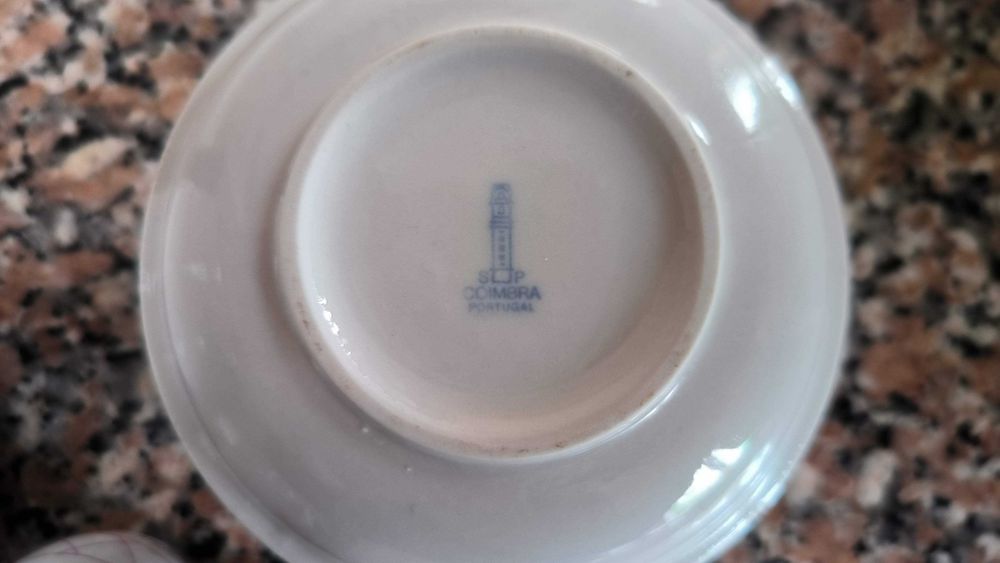 Conjunto de taças, saleiro e pimenteiro SP Coimbra