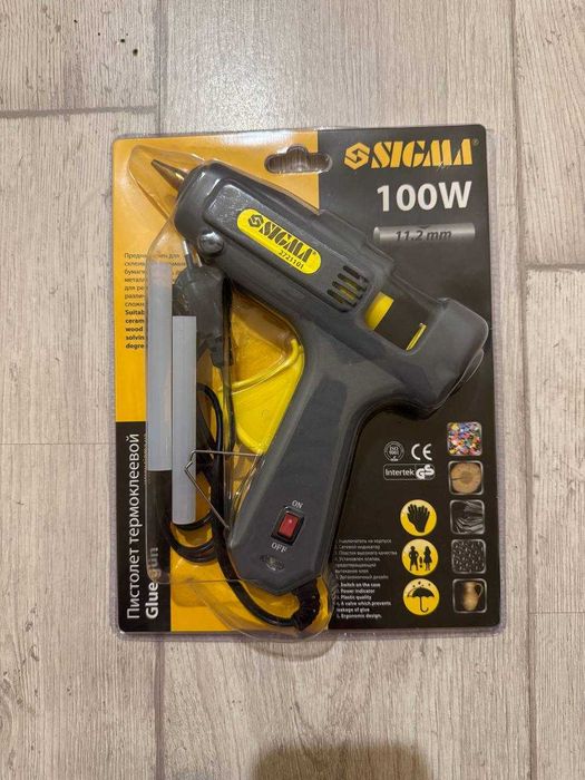 Новый мощный клеевой пистолет Sigma 100W (11.2 мм, кнопка выключения)