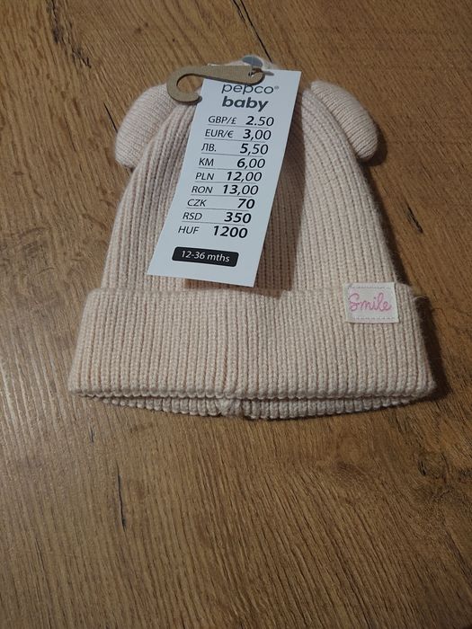 Pepco nowa czapeczka dziewczęca dla dziewczynki 12 36 miesięcy