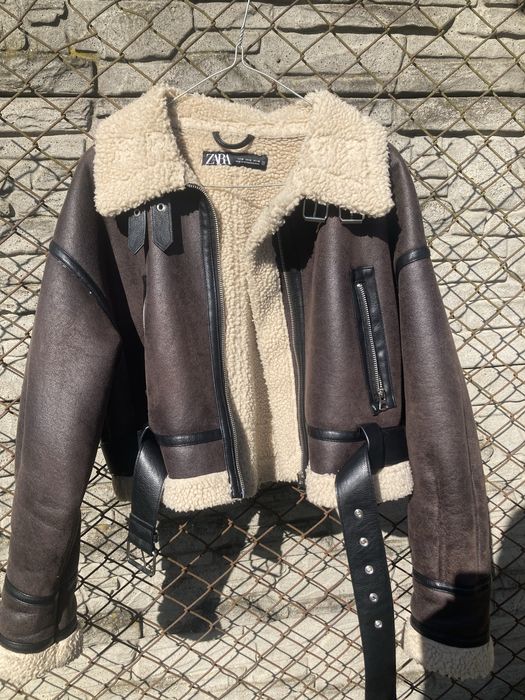 Skórzana kurtka marki ZARA