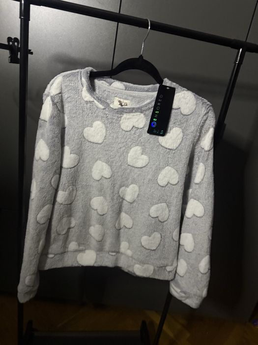 Кофта піжама плюшева в середечки кофта піжамна censored