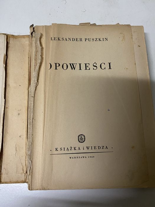 Opowiesci Aleksander Puszkin 1949r