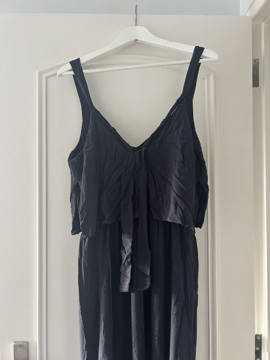 vestido comprido com rachas laterais - ZARA - tam M