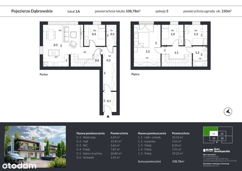 Dwupoziomowy apartament w otoczeniu zieleni