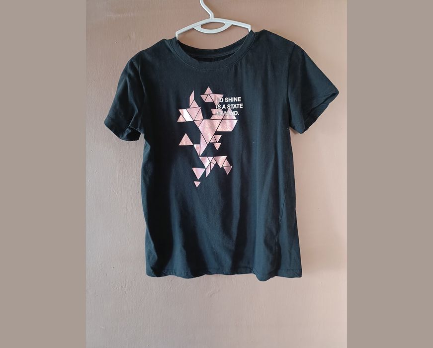 Tshirt bluzka koszulka damska czarna bawełniana Stradivarius M 38